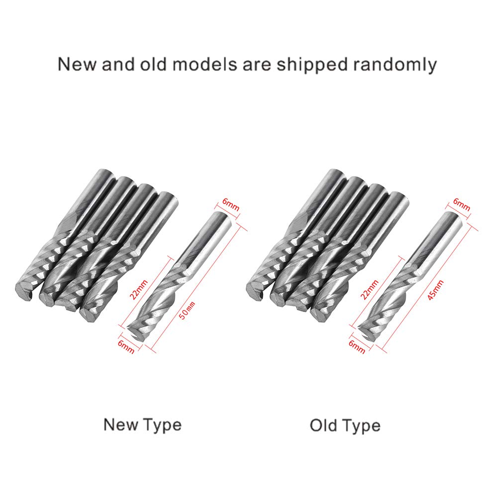 Freesbity 5 sztuk 6 mm trzpień pojedynczy frez frezarski narzędzie do wiercenia węglik wolframu frezy CNC frezy do drewna, stali aluminiowej, PCB PCB PCV, włókno węglowe