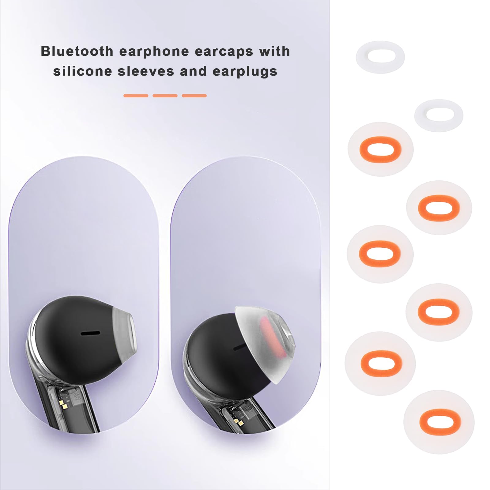 Lot De 6 Bouchons D'oreille En Silicone Avec Corde, Bouchons D