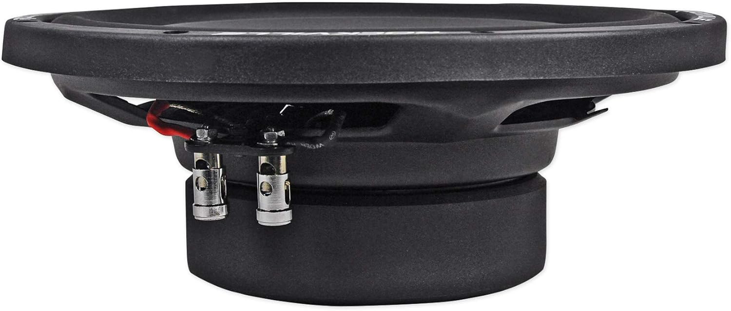 Rockville W10T4-S2 10" Shallow Mount Car Subwoofer, 1200W Peak/600W Program/300W RMS CEA Rated, 2-Ohm, 3.39" Mounting Depth, Compact Design for Car Audio