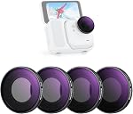 NEEWER ND Filter Kit Compatible with Insta360 GO 3S, UV+CPL+ND8+ND16+ND32+ND64 Filters, Action Camera Accessories, Polarizer & Neutral Density Filters, Multi Coated HD Optical Glass