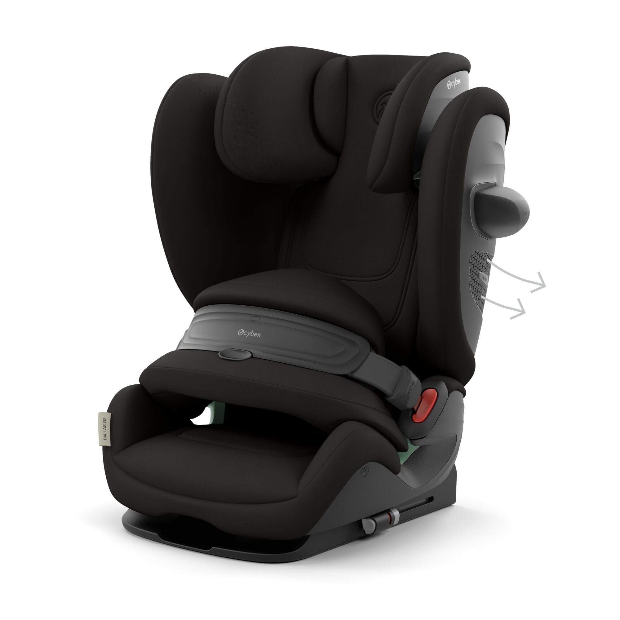 CYBEX Gold Silla de coche infantil Pallas G3 i-Size, 76-150 cm, desde aprox. 15 meses hasta aprox. 12 años (aprox. 9 a 50 kg), Magic Black