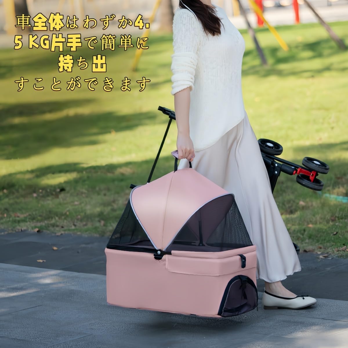 samchuペット用カート 犬 ベビーカー 小型犬 犬 キャリー ペットベビーカー ペット 4輪 折りたたみ式 猫 カート 犬 バギ