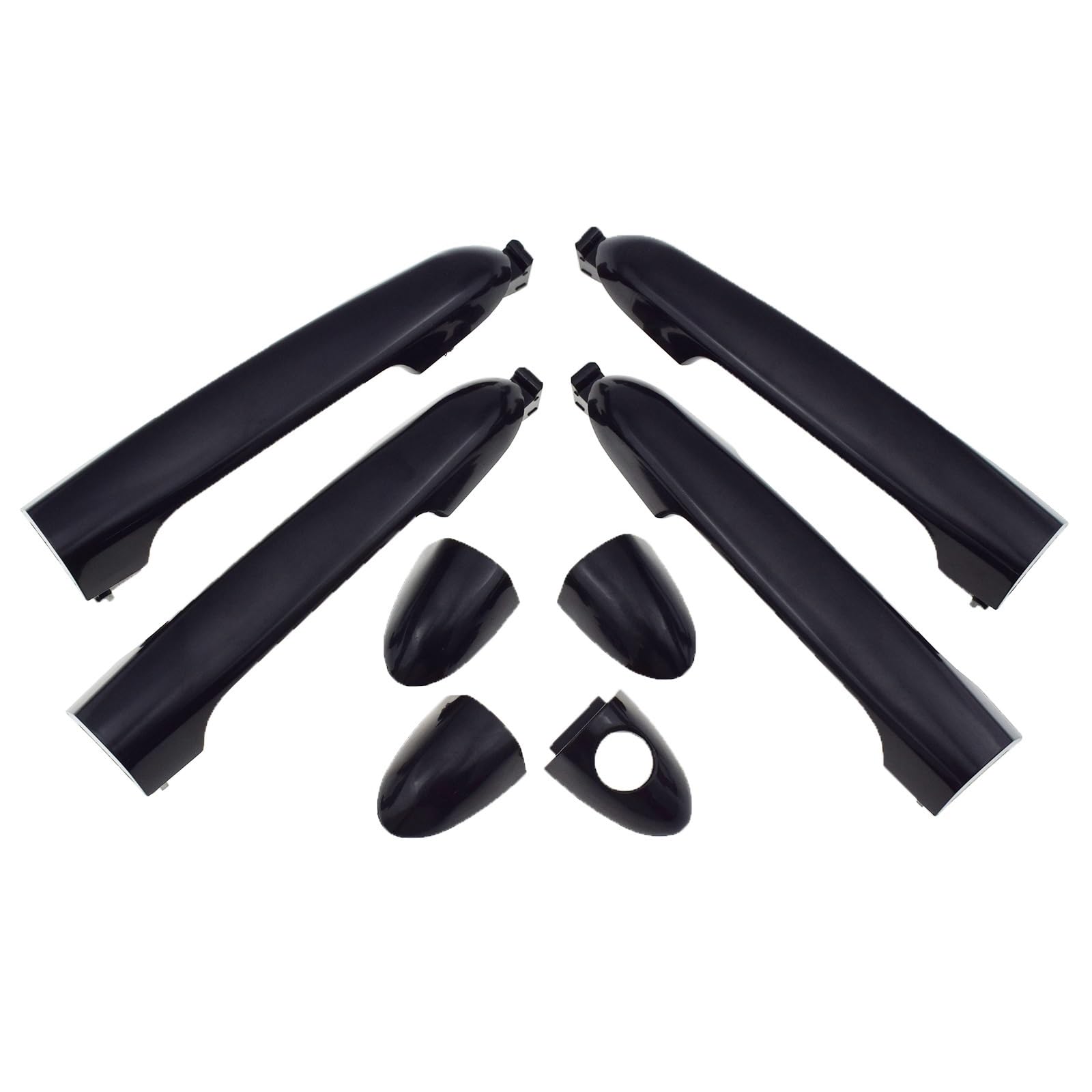 Ccqdgmd A Set(4 Pcs) Exterior Door Handle 82651-1W010 82652-1W010 For Kia For Rio(A Set(4 Pcs))