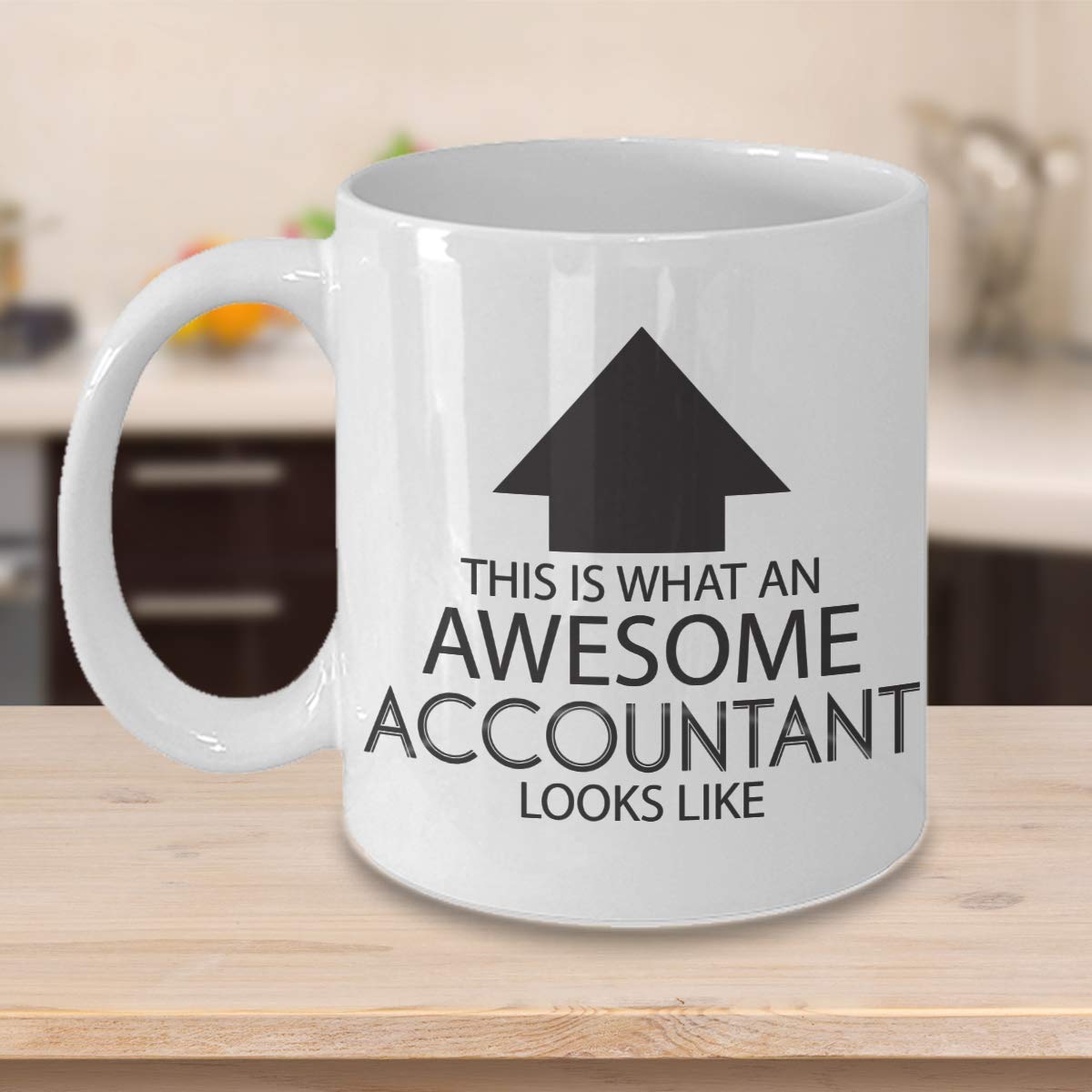 Taza de café con texto en inglés «This is What an Awesome Accountant Looks Like - Inspirational Sarcasm Birthday Christmas Humor Gift Idea Novelty Tea Cup for Coworker Friend Men Women Adult»