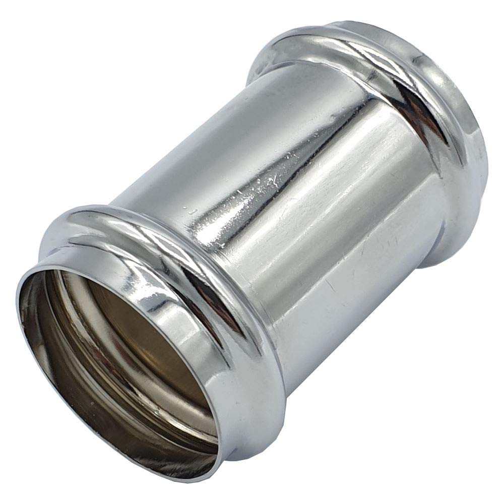 Tycner Straight Muff 34Mm Drain Waste Trap Chrome Plated Replacement 60Mm Long
