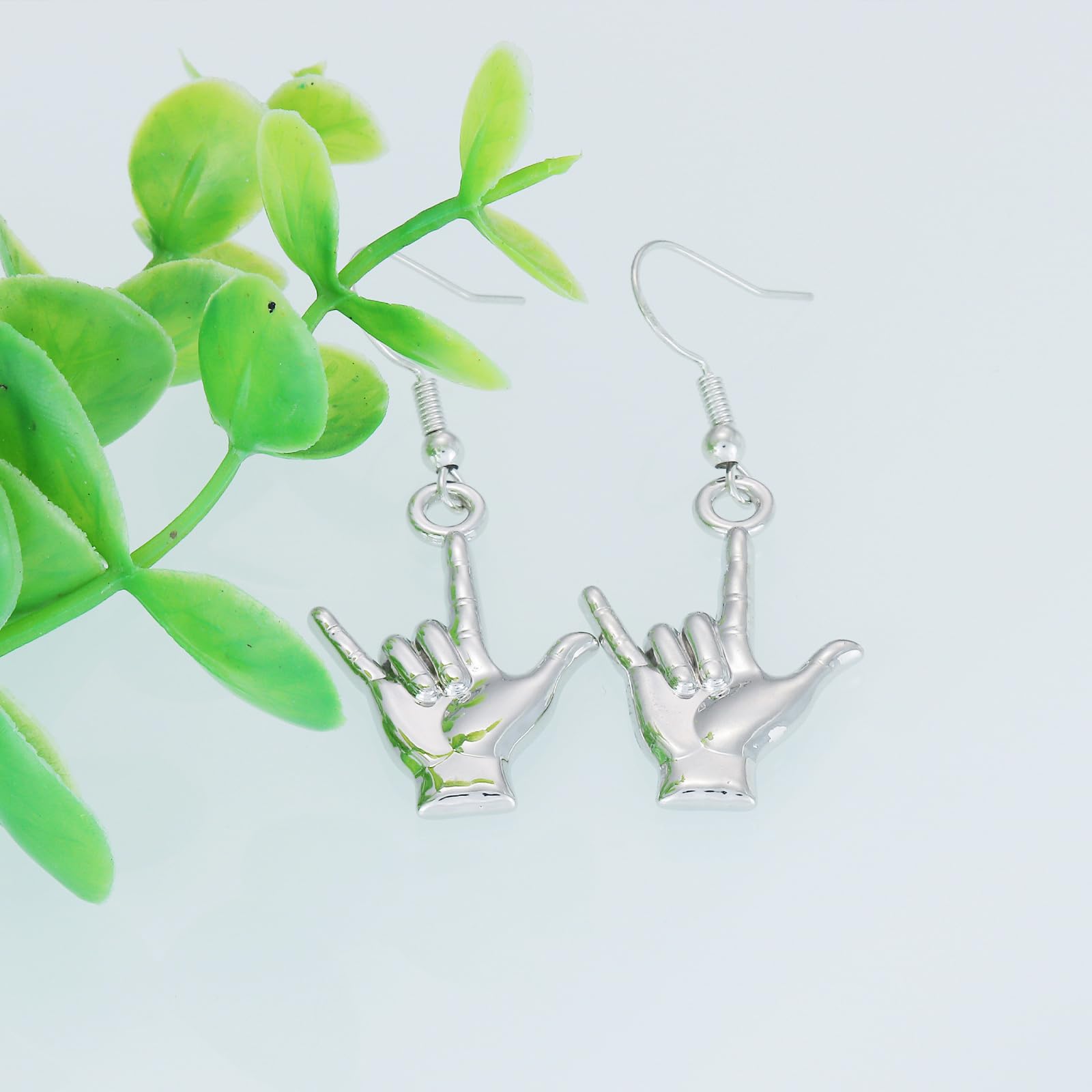 Sign Language Earrings Gifts for Women Earrings Friends Teachers Students Deaf Interpreter I Love You Asl Earrings