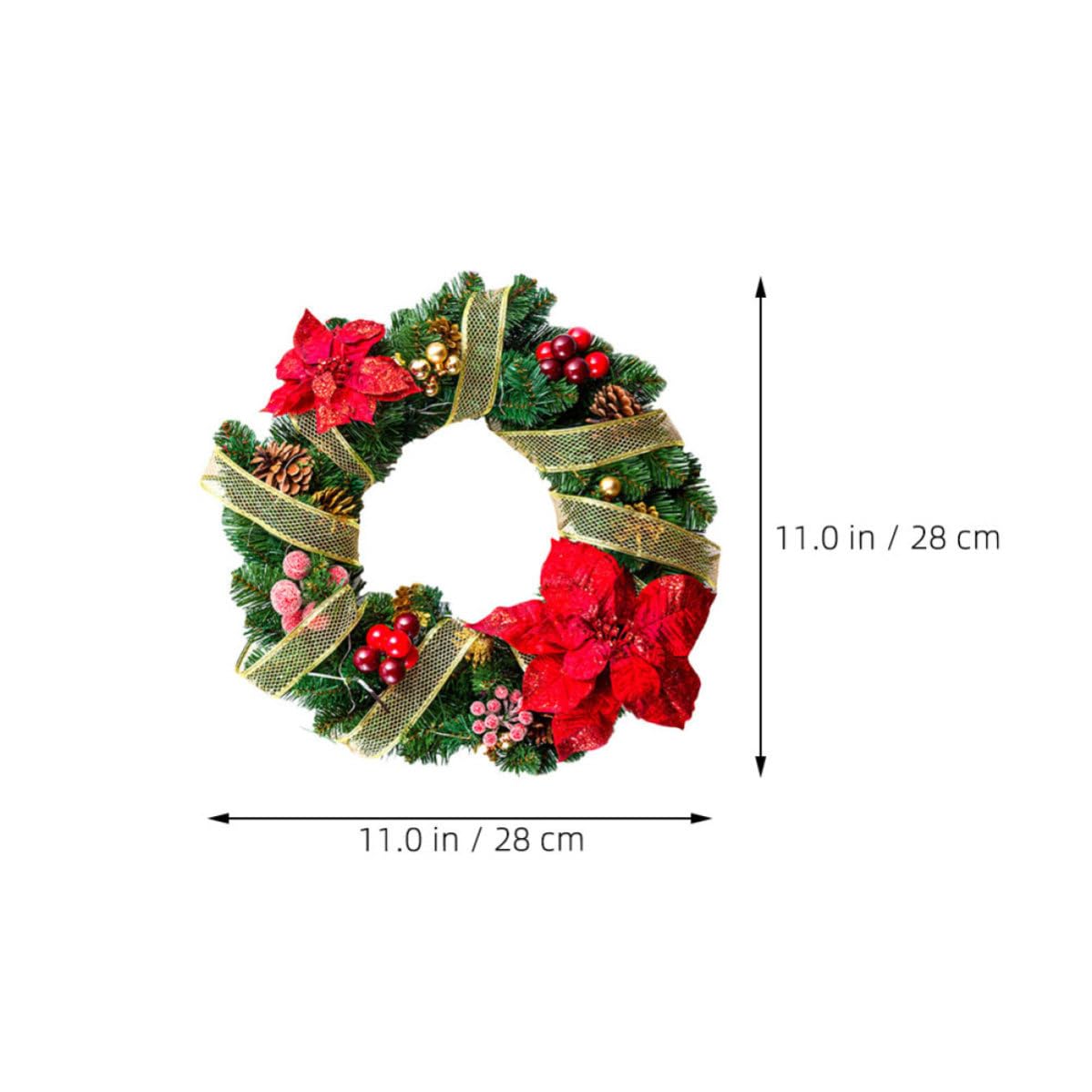 TOYANDONA 24 Pièces Autocollant de Fenêtre Couronne de Noël Pvc à