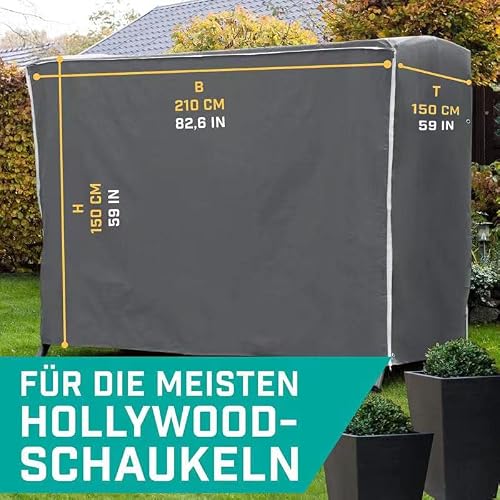 Schutzhülle für Hollywoodschaukel Purovi – Abdeckung 210x150x150 cm