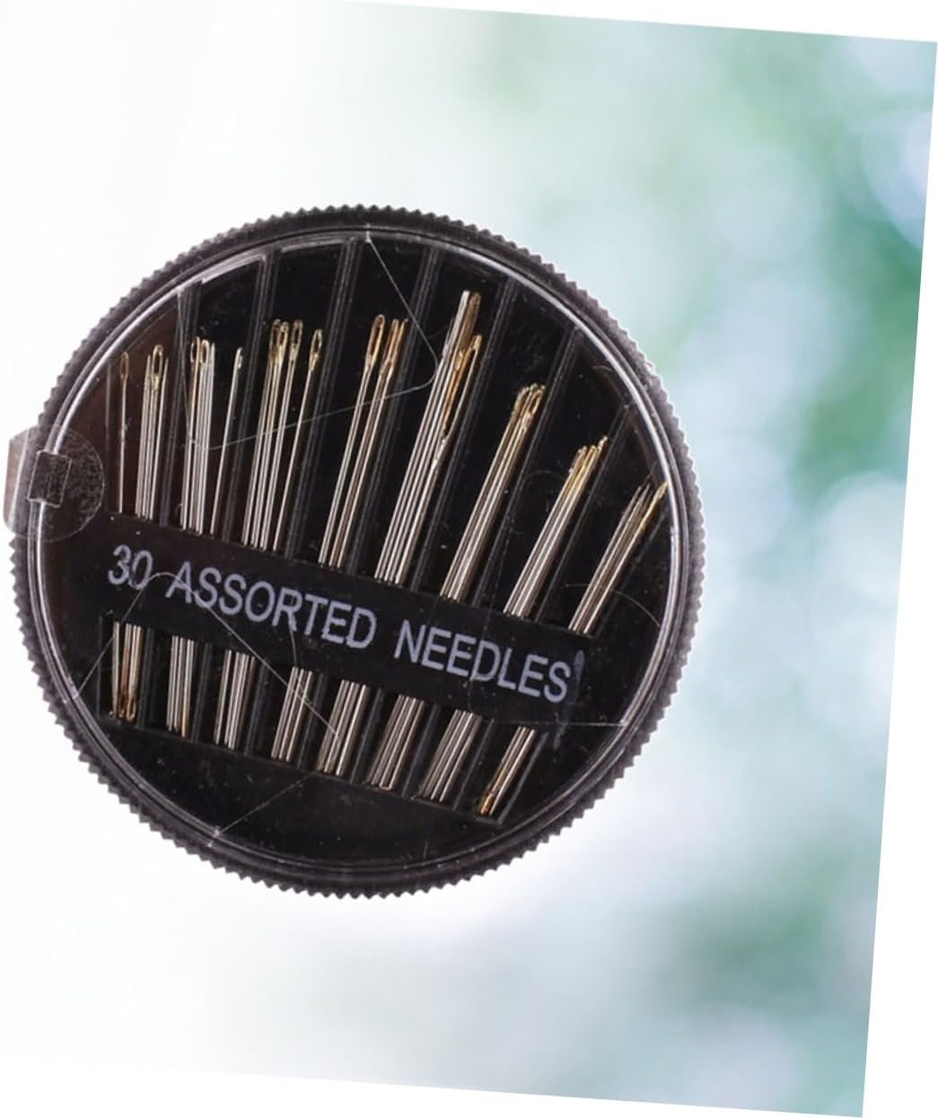 IWOWHERO 30pcs Stainless Steel Sewing Needles Self-Threading Easy Threading Curved Needles for Darning DIY Safety Sewing