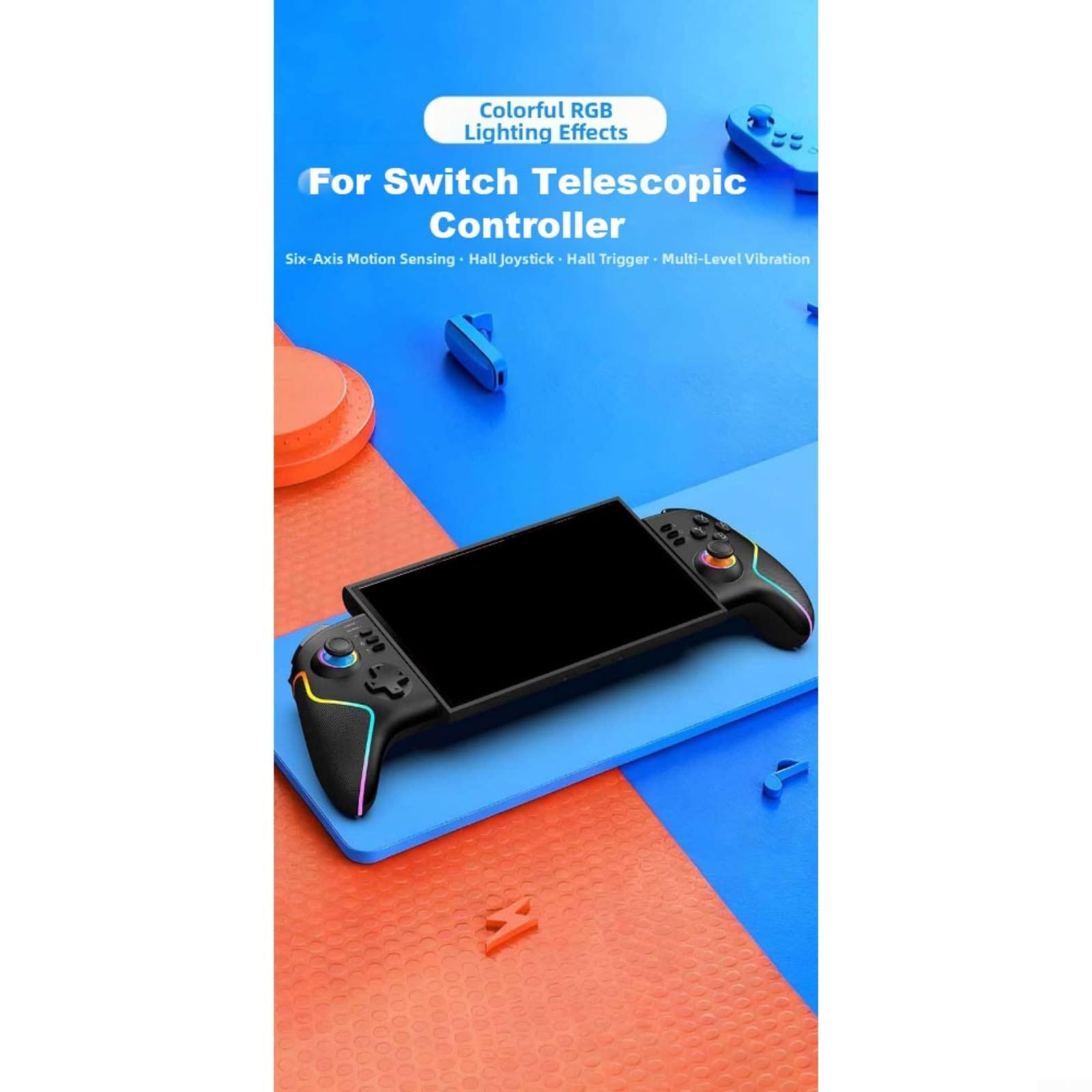 Lapiglo Hall Effect Wireless para Pro Controller Switch 2, Gamepad ergonómico 600 mAh 10 horas de reproducción y vibración, diseño negro