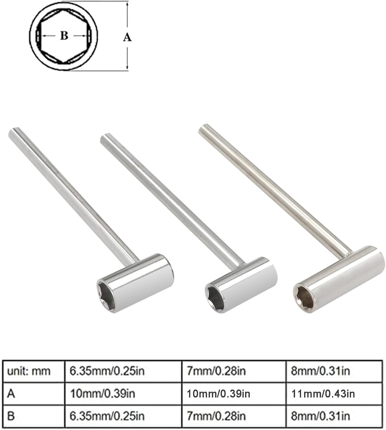 Guitar Truss Rod Adjusting Wrench Hex Box Wrench Guitar Luthier Tool