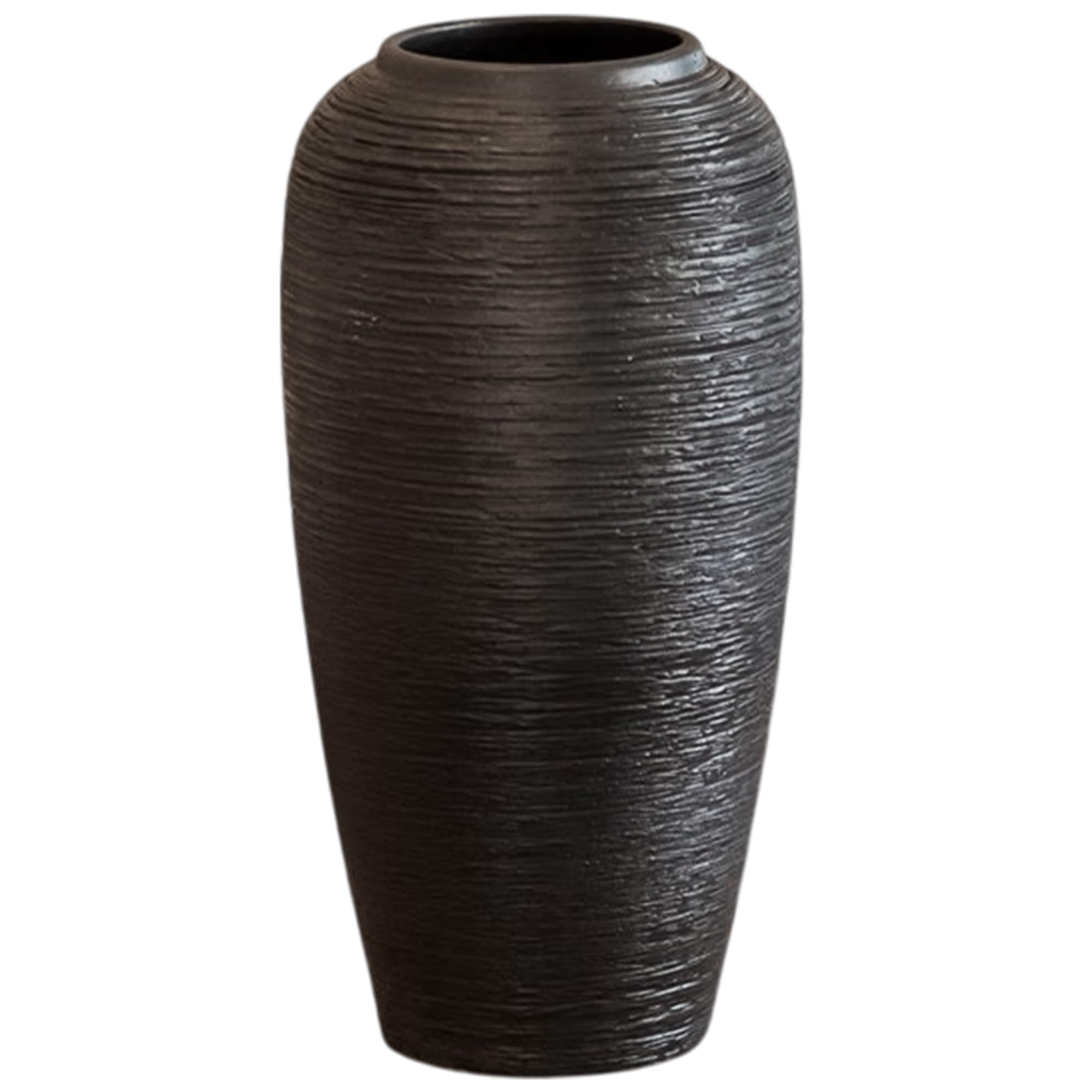 Amazon.co.jp: JUHAN ブラックセラミック陶器花瓶 直径16cm×高31.5cm