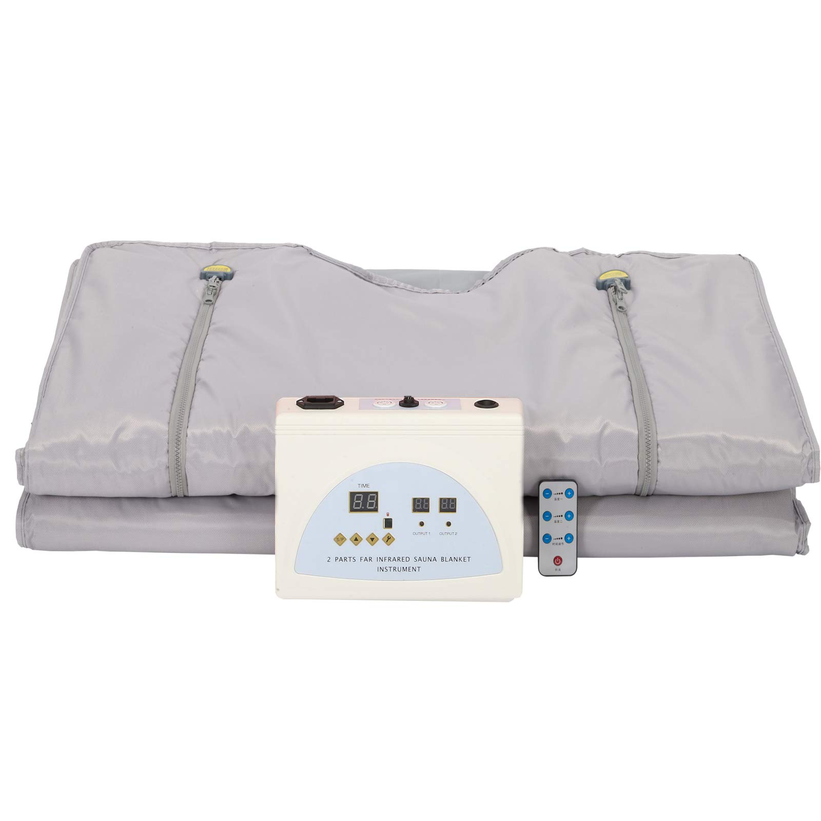 Sauna Coperta A Infrarossi Lungo Grasso Rimuovere Corpo Dimagrante Shaper Veloce Sudorazione Dispositivo Aggiornato Cerniera Versione Elitzia ETPQ018 (Argento)