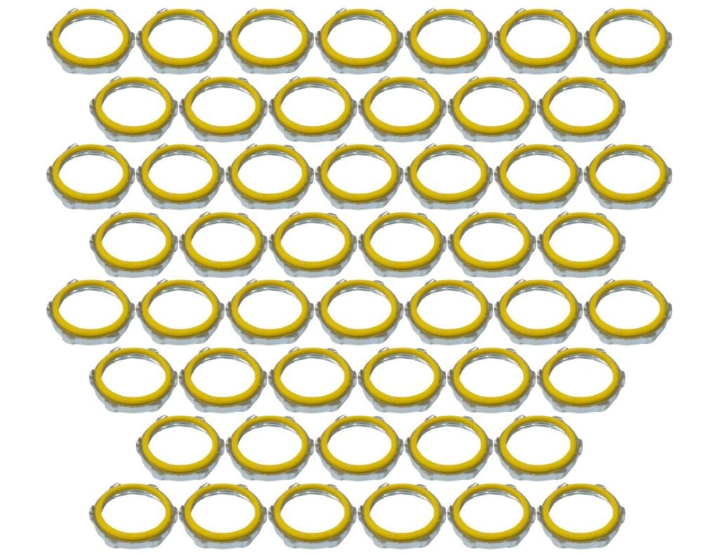 COREX 1Inch Steel Sealing Lock Nut - Electrical Conduit Locknut with PVC Molded Gasket for A Weatherproof Seal and Zinc Plated for Corrosion