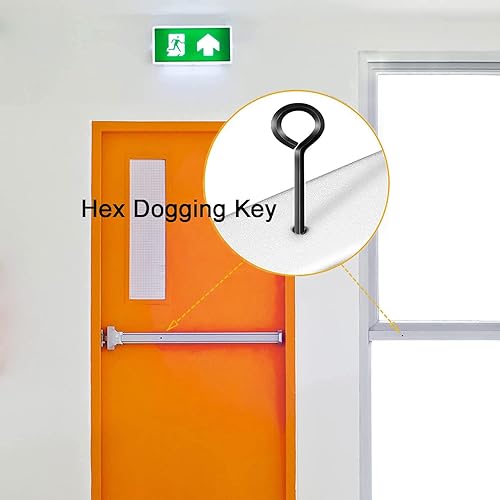 Miniatura 9 de Llave hexagonal estándar de 732 pulgadas con bucle completo, estilo llavero, juego de llaves Allen 732 para barra de empuje, barras de pánico,