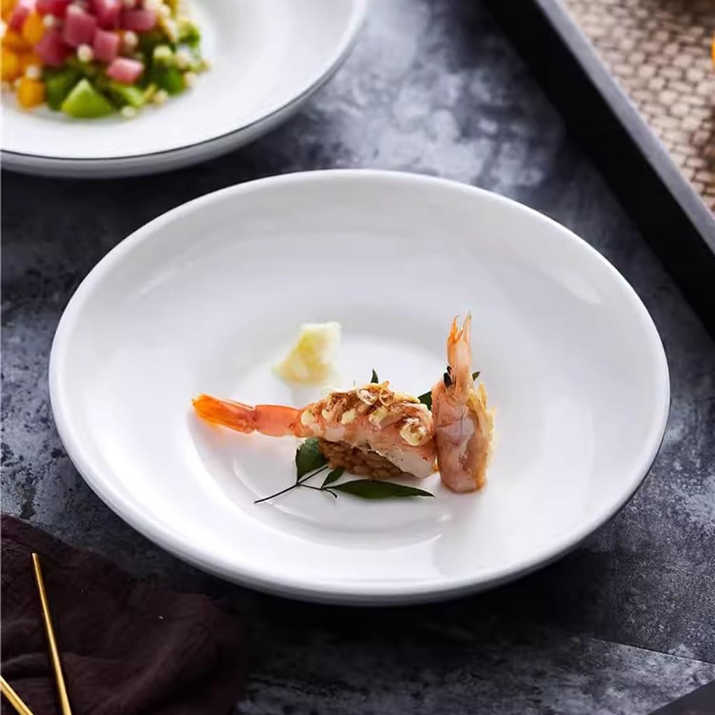 Forniture Per Feste Piatto fondo con testa di pesce al pepe tritato, piatto profondo, ristorante di casa, hotel creativo, piatto speciale for cena, grande piatto rotondo a forma di piatto fondo Piatti