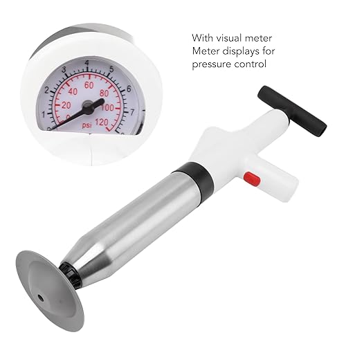 Miniatura 2 de Émbolo de inodoro, kit de desagüe de aire, equipo de dragado neumático manual con ventosas de 4 tamaños, émbolo de fregadero para baño, cocina,