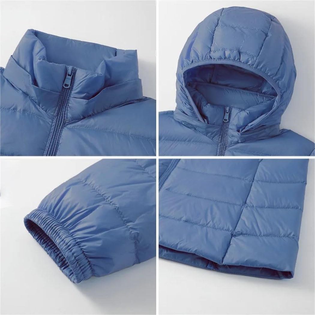 Women’s Long Down Jacket Hooded Mid Length Coat Thick Warm Casual Winter Fashion Outerwear