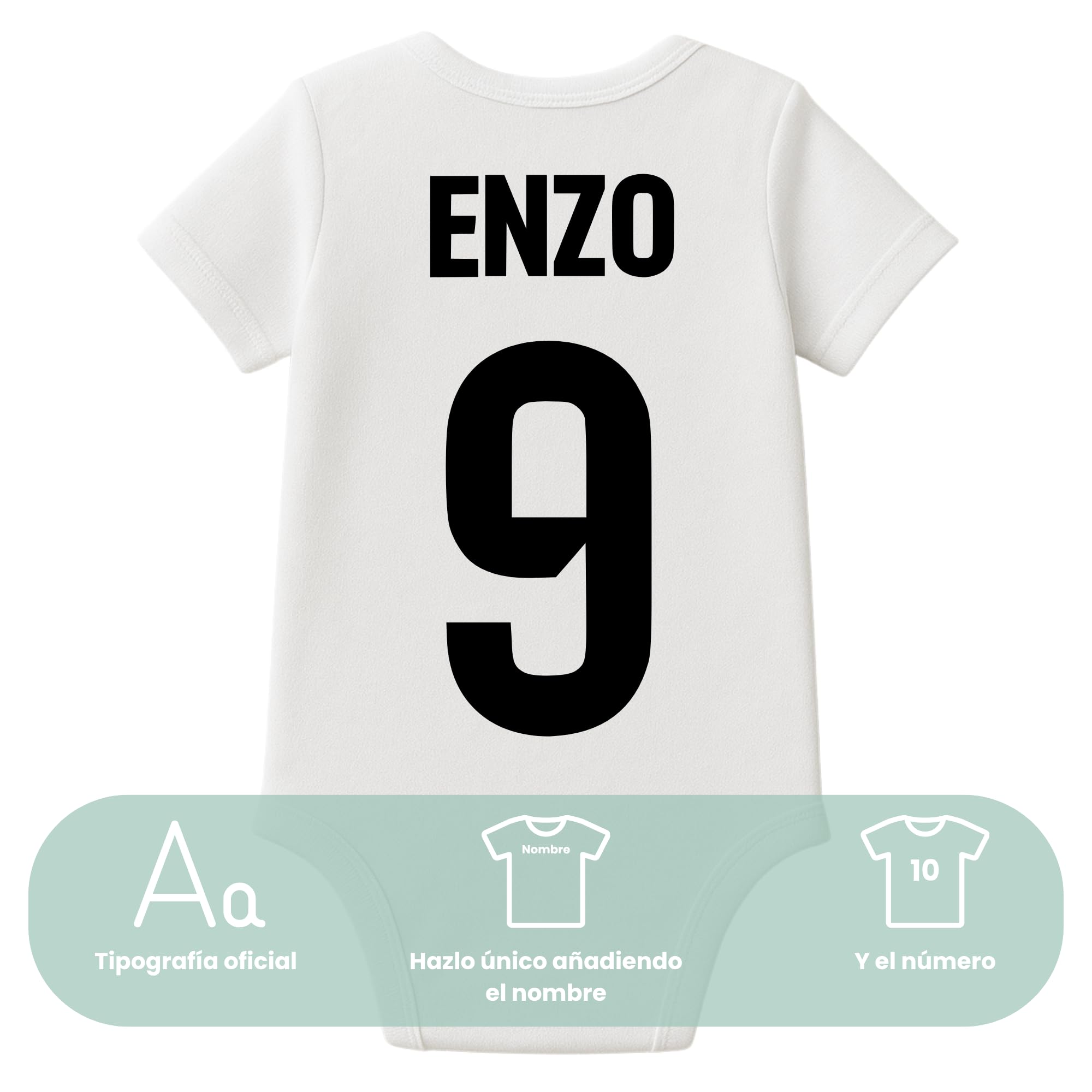 Body bebé Madrid personalizado | 100% Algodón | Personalizado a tu gusto | Manga larga/corta | Regalos para bebés