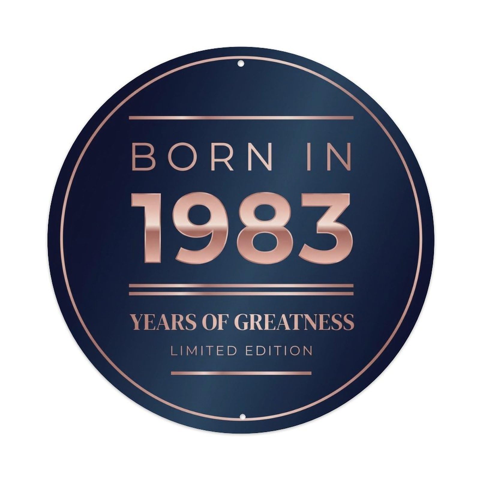 Born In 1983 Years Of Greatness Year-Themed Birthday Gift Metal Tin Sign