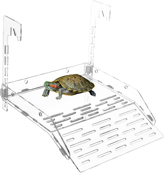 Rampe Pour Tortues D'aquarium – Terrasse D'escalade En Acrylique Transparent, Plateforme Pour Se Prélasser, Accessoire D'habitat Pour Reptiles Longue Durée | Rampe De Réservoir De Tortues Pour Grenoui - 1