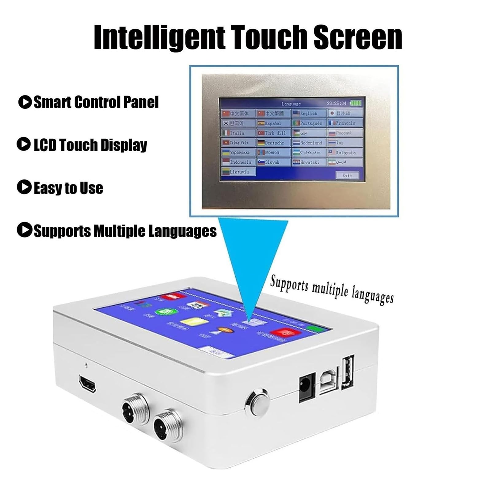 Lbxlhr Continuous Coding and Marking Machine,Date Coding Machine,Small Printer Inkjet Coder,Automatic Inkjet Printer,Date Printer,with 5 Inch Touch Screen(12.7mm)