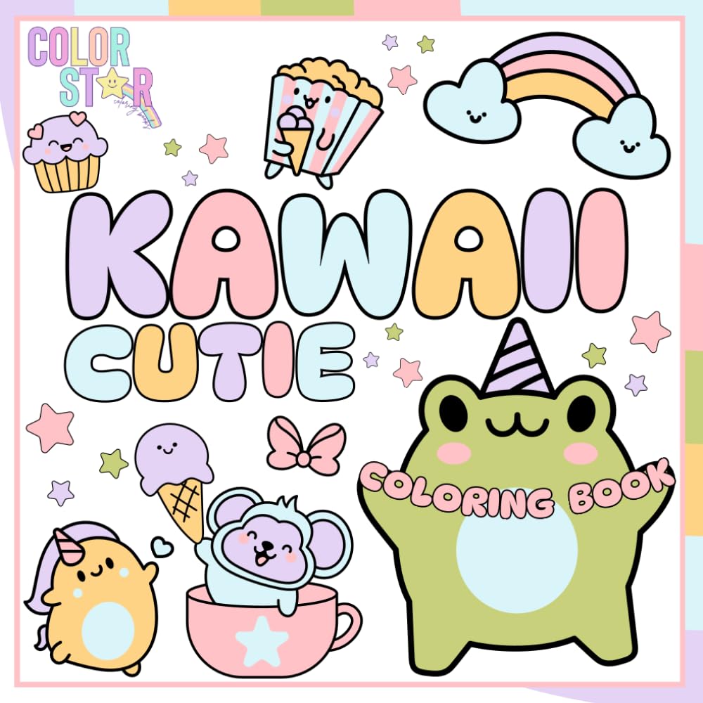 Kawaii Cuties Coloring Book