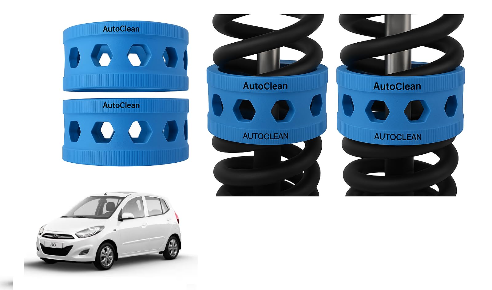 Autoclean Front Coil Spring Rubber Buffer Kit for i10 | Size B | Increases Car Height, Shock Absorber & Suspension Stabilizer Cushioner-picture-14
