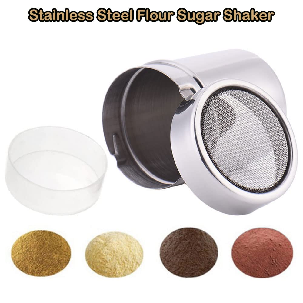 Edelstahl Gewürzflaschen Set, Gewürzglas mit Streuer für Zucker Salz Mehl, Gewürzspender für Backen Kochen Würzen