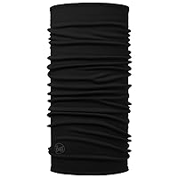Buff Scaldacollo Merino Midweight Adulti unisex, Solid Black