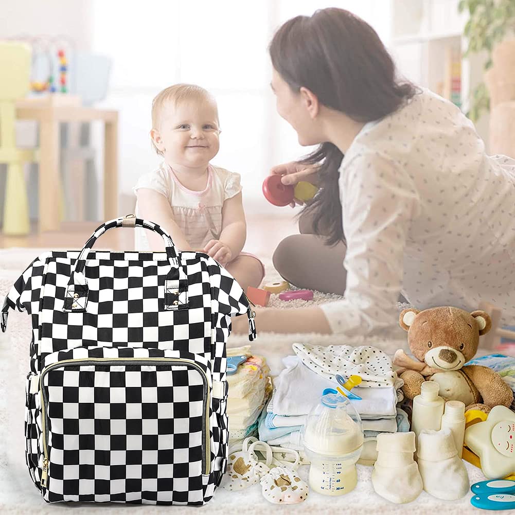 Torba na pieluchy Plecak dla mamy i taty, wielofunkcyjne wodoodporne torby do przewijania niemowląt, duży plecak na pieluchy