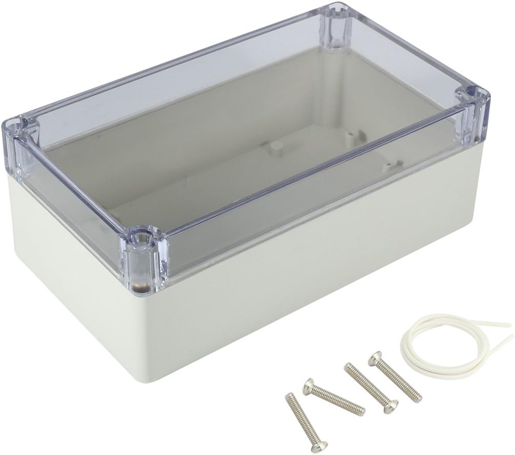 uxcell 6.2"x3.5"x2.3"(158mmx90mmx60mm) ABS Junction Box Universal Project Enclosure w PC Transparent Cover