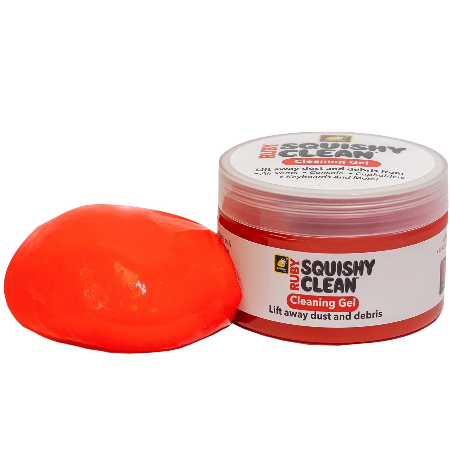 Ruby Squishy Clean Cleaning Gel for Car, AS-SEEN-ON-TV, Automotive Detailing, Lifts Away Dust & Debris, Great for Air Vents, Keyboards, Consoles, Cupholders & More, Gets Deep in Crevices, Easy to Use