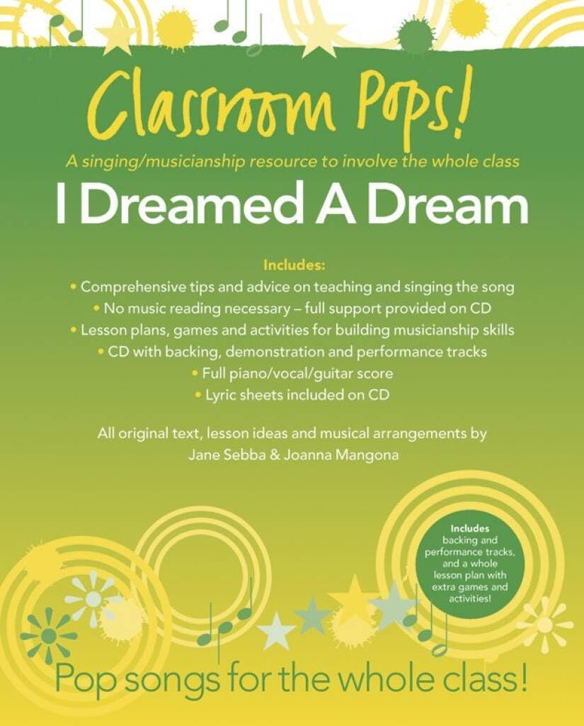 Classroom Pop Songsheets I Dreamed A Dream Piano/Vocal/Guitar Bk/Cd (Classroom Pops Book & Cd)