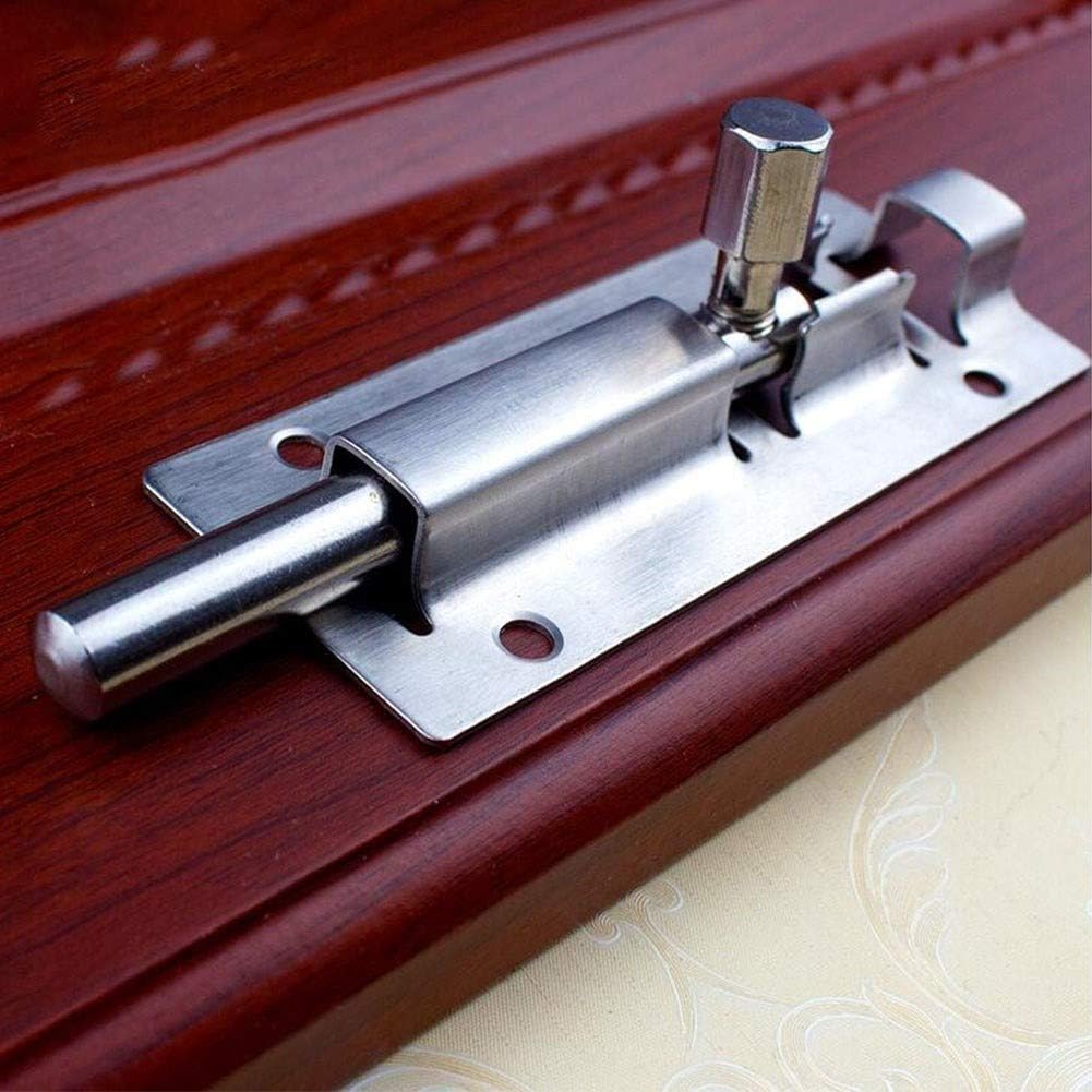 Door Lock,Gate Bolt,Sliding Bolt,2 Pieces Door Lock Door Catch Door Bolt Barrel Sliding Latch for Bathroom Toilet Window Furniture Pet Gate (Size : 4 inch) (Size : 4 inch)