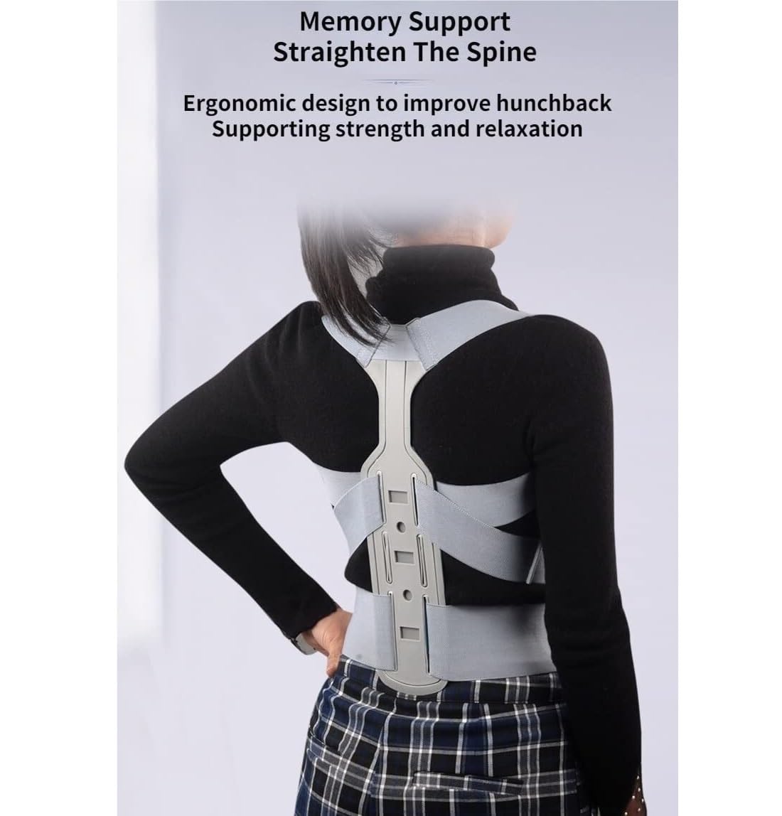 Faja Lumbar Corrector De Postura Invisible para Enderezar La Espalda, Soporte para La Cintura, Soporte para La Columna Lumbar, Cinturón De Hombro Cinturón Apoyo Lumbar(M)
