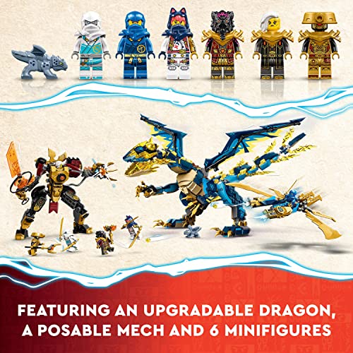 LEGO NINJAGO Elemental Dragon vs. The Empress Mech, Large Building Toy Set including Dragon Toy, Action Figure - Image 3