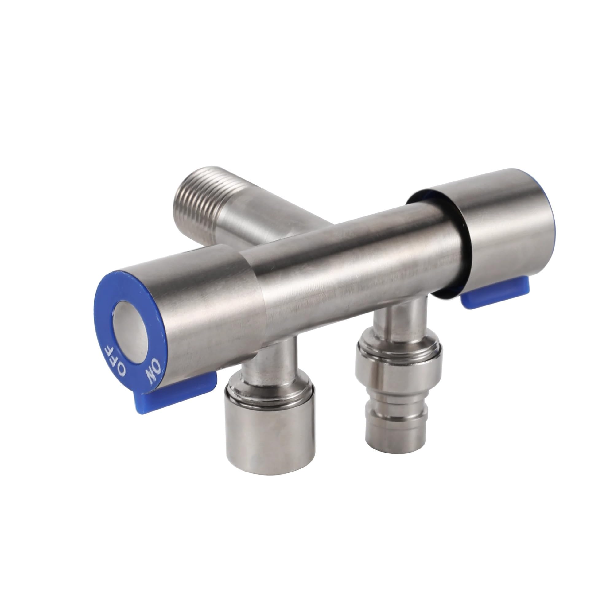 2 uds Control Dual Uso Doble Ducha de 3 vías válvula desviadora Agua Grifo válvulas ángulo llenado Lavadora Accesorios baño para Grifo, Manguera de Jardín(Size 1)