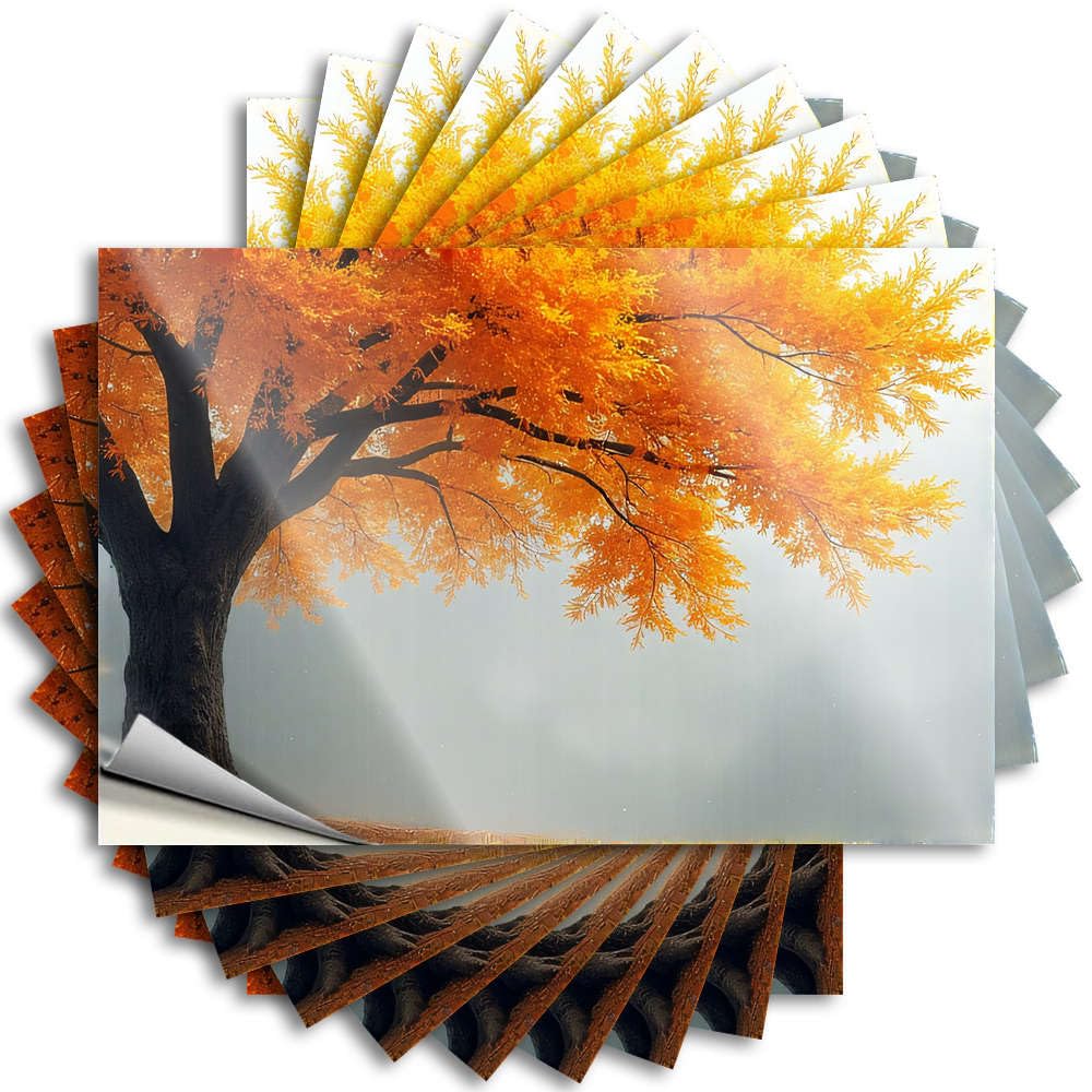 Decals Decorations for The Kitchen | Plush Bumper Golden Leaves Sway in The Autumn Breeze for Drinking(12X18CM)