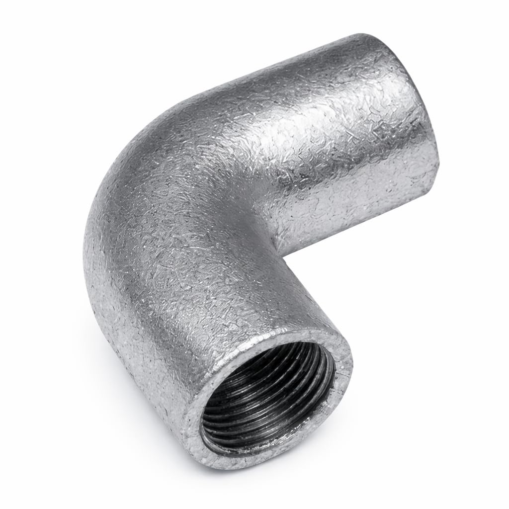 Electrical4all Niglon 20Mm Galvanised Conduit Solid Elbow For Use With Electrical Conduit Systems 1,5,10,20 (20)