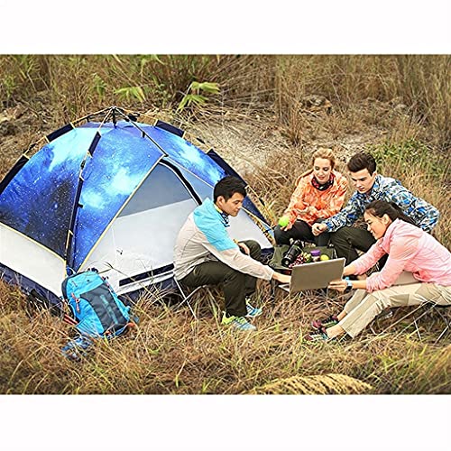 Carpa automática para camping 3-4 personas azul miniatura 6