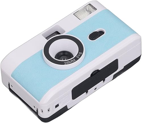 Miniatura 6 de Zyyini Cámara de película de 1.378 in, cámara de película reutilizable de 1.378 in con flash, película vintage compatible con película en blanco y