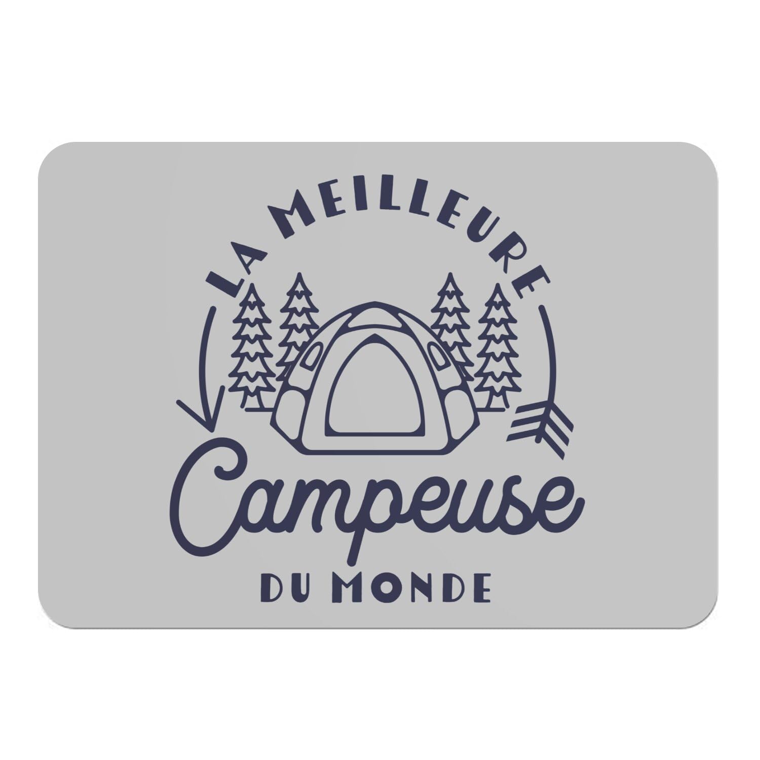 Sets de table souples dessous en liège grand format napperons gris de camping nature