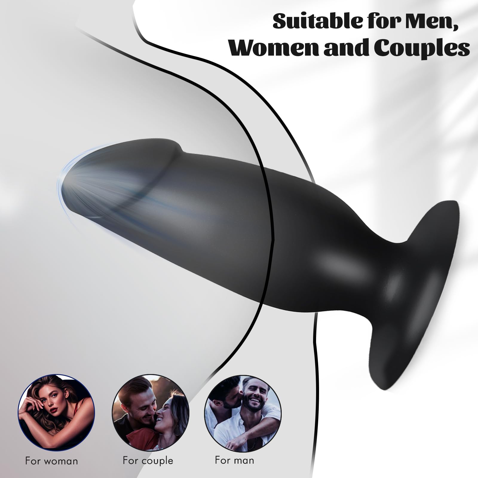 Super Long Thick Anal Butt Plug Trainer Sex Toys, 10.2 Inch Large Butt Plug Thread Anal Plug Big Anal Dildos Anus Dilator Anal Sex Toy for Adult Men Women Couples Prostate Massage Advanced Anal Play: Black