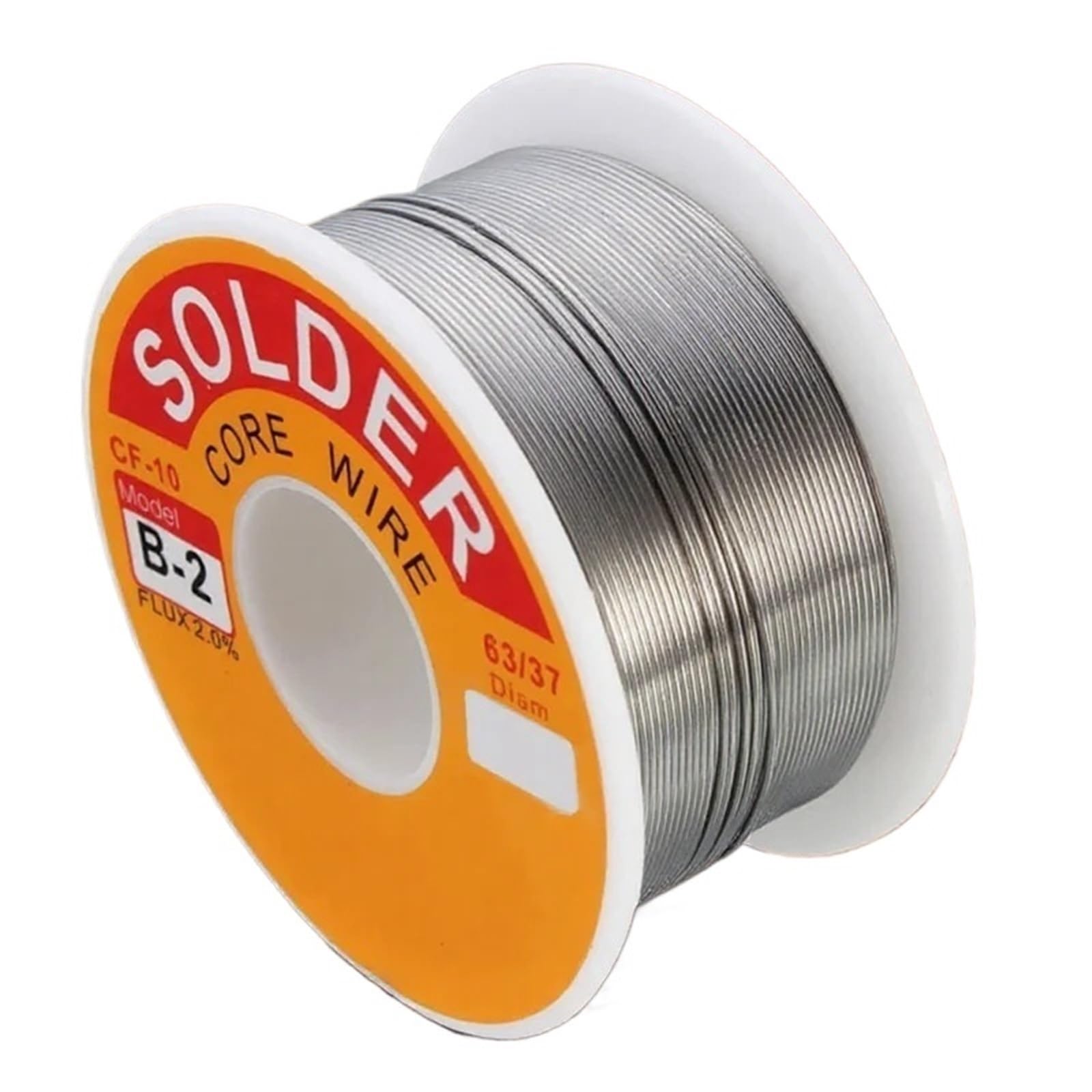 Filo di saldatura in lega di stagno 63/37 Colofonia Nucleo Flusso 2% Linea di saldatura su bobina Saldatura elettrica 50g 100g(100g 0.8mm)
