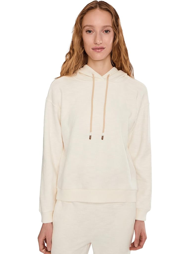 White Mod-o-doc Long Sleeve Hoodie Hi-lo Sweatshirt