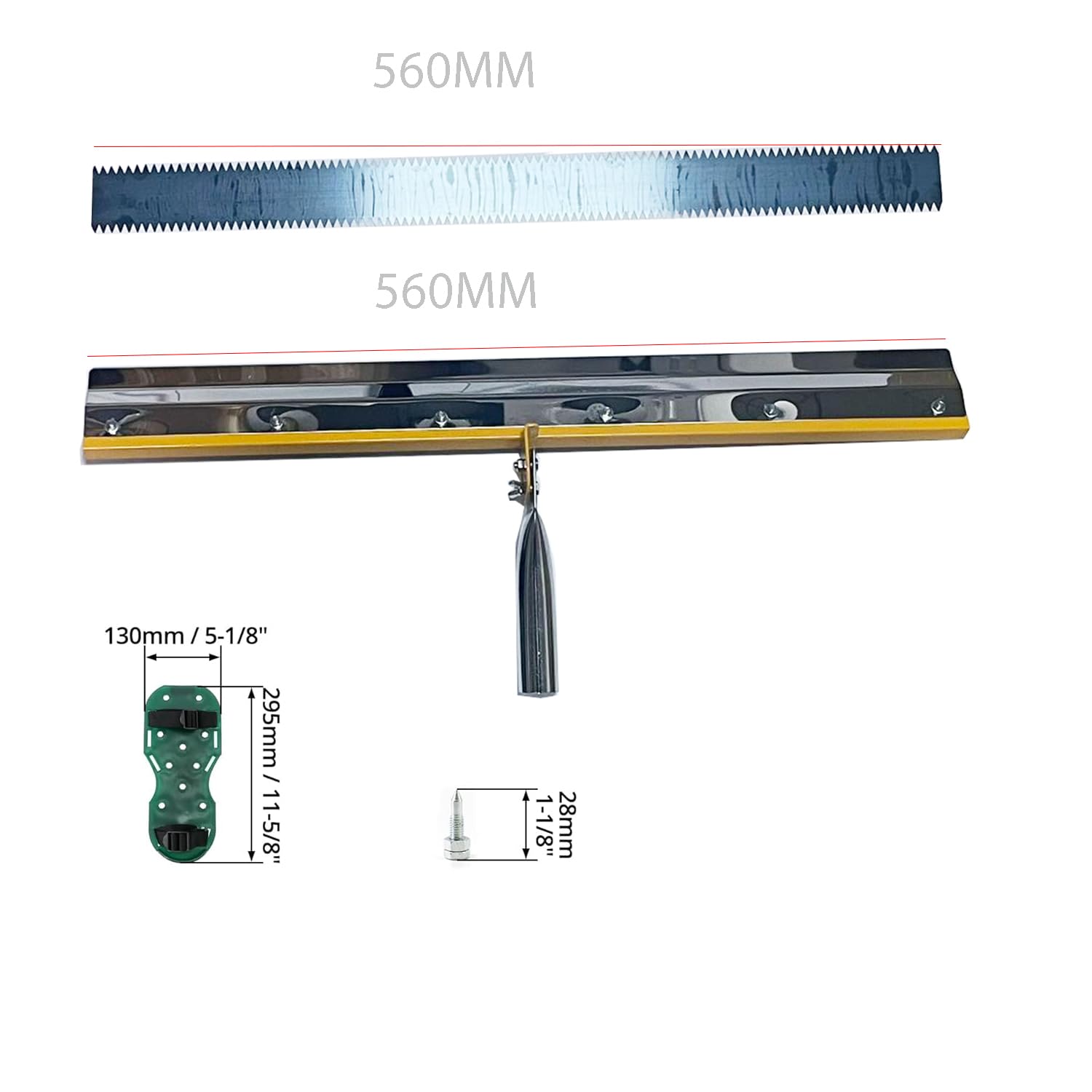 JVJ Strumenti autolivellanti Kit di cemento Rullo di costruzione del pavimento Scarpe a punta autolivellante Strumenti per la vernice del pavimento in resina epossidica Raschietto in acciaio