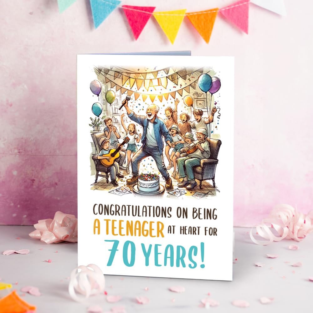 Carte D'anniversaire Amusante Pour Homme, Style Cowboy Occidental, Cadeau D'anniversaire Pour Lui, Carte De Vœux D'anniversaire De 70 Ans Avec Enveloppe, Idée Cadeau Vintage Pour Papa, Mari (70ème