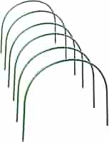 Cerchi E Morsetti Per Serra - 6 Anelli In Metallo Rivestiti E 12 Clip Per Giardino - Foto 4