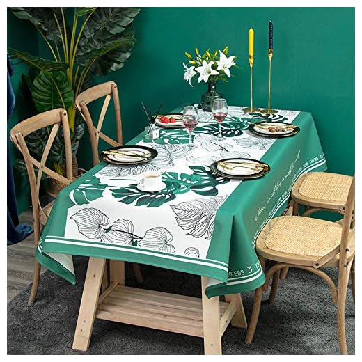 LIUJUAN bordsdukar vaxfilt PVC plast amerikansk regnskog restaurang vattentät och skållningshämmande tjock - engelsk sköldpadda blad_110 x 110 cm (vattenstänkskydd)